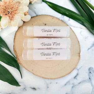 Lip Balm, Natural Lip Balm, Flavored Lip Butter, Vanilla Lip Balm, Fruity Lip Balm, Natural Lip Butter, Clear Lip Balm, Mint Lip Balm