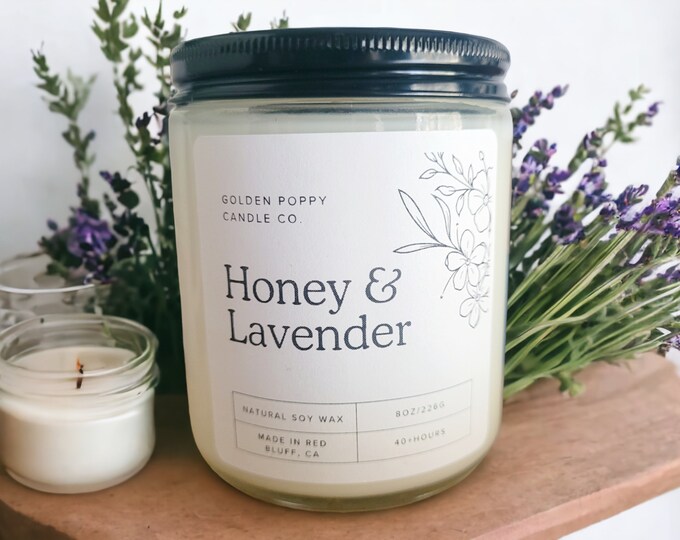 Lavender Soy Candle Spa Scented Candle Aromatherapy Candle Relaxation Candle Gift For Her