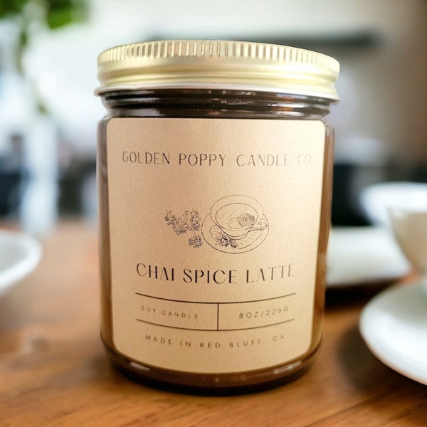 Chai Spice Candle, Dessert Candle, Chai Tea Latte Candle, Honey & Spice Candle, Spiced Clove Candle