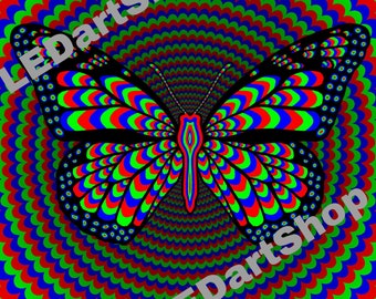 TRIPPY BUTTERFLY POSTER - Digital Download (Print Yourself!!)