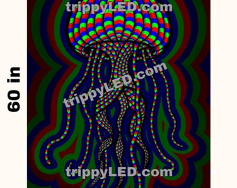 TRIPPY JELLYFISH TAPESTRY ( 40 x 60 in )