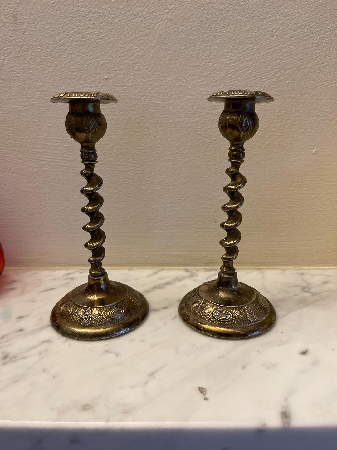ヴィンテージ真鍮キャンドルホルダー2個 - Etsy 日本