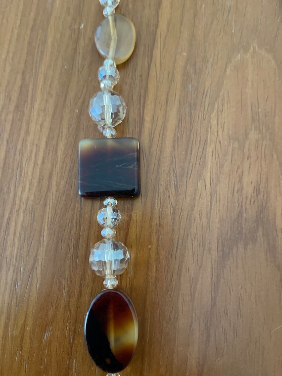 Tortoise Shell Effect Statement Necklace: - image 9