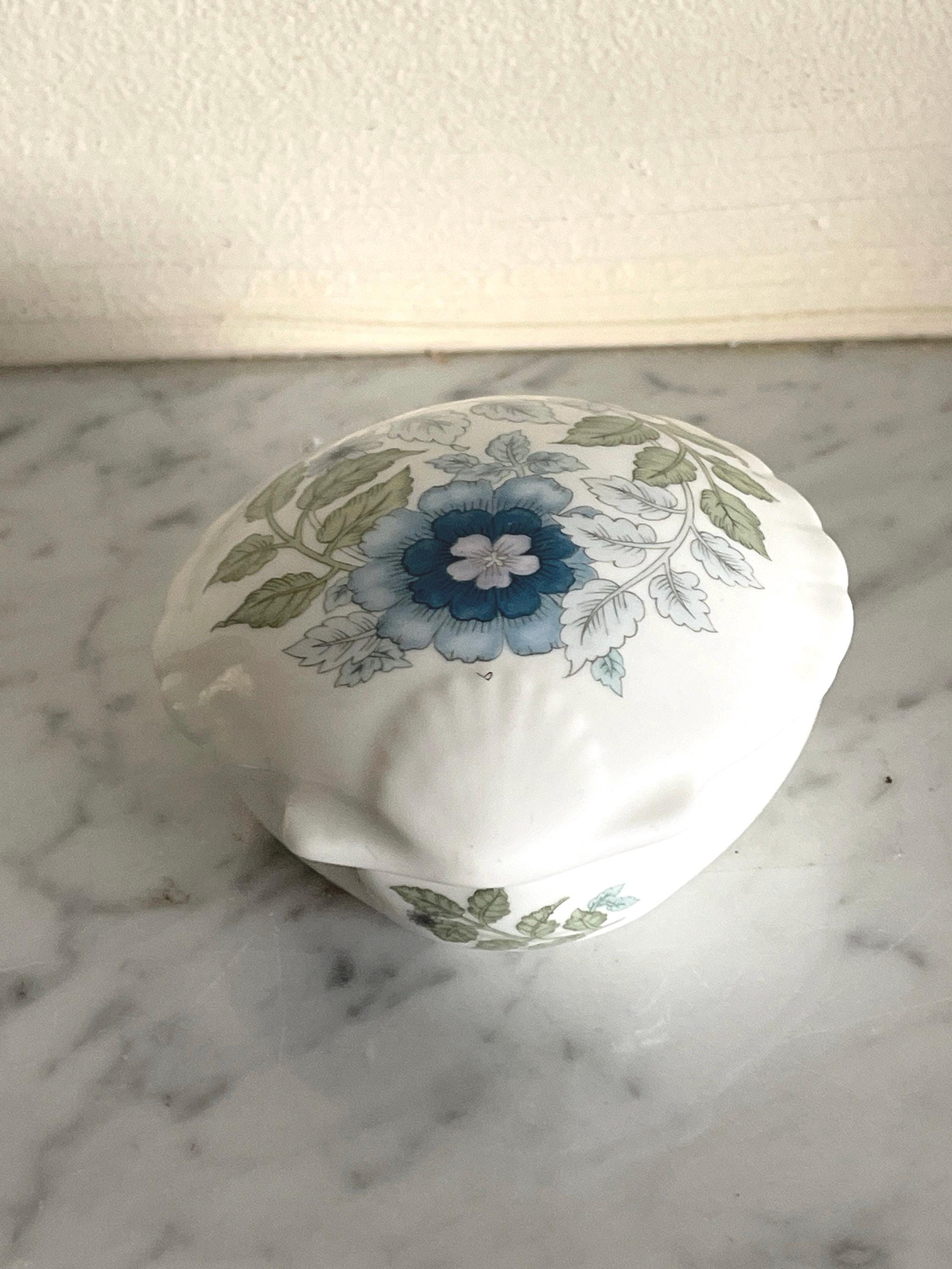 ヴィンテージ ウェッジウッド 小物入れ 皿 青い花柄 シェル型皿 - Etsy
