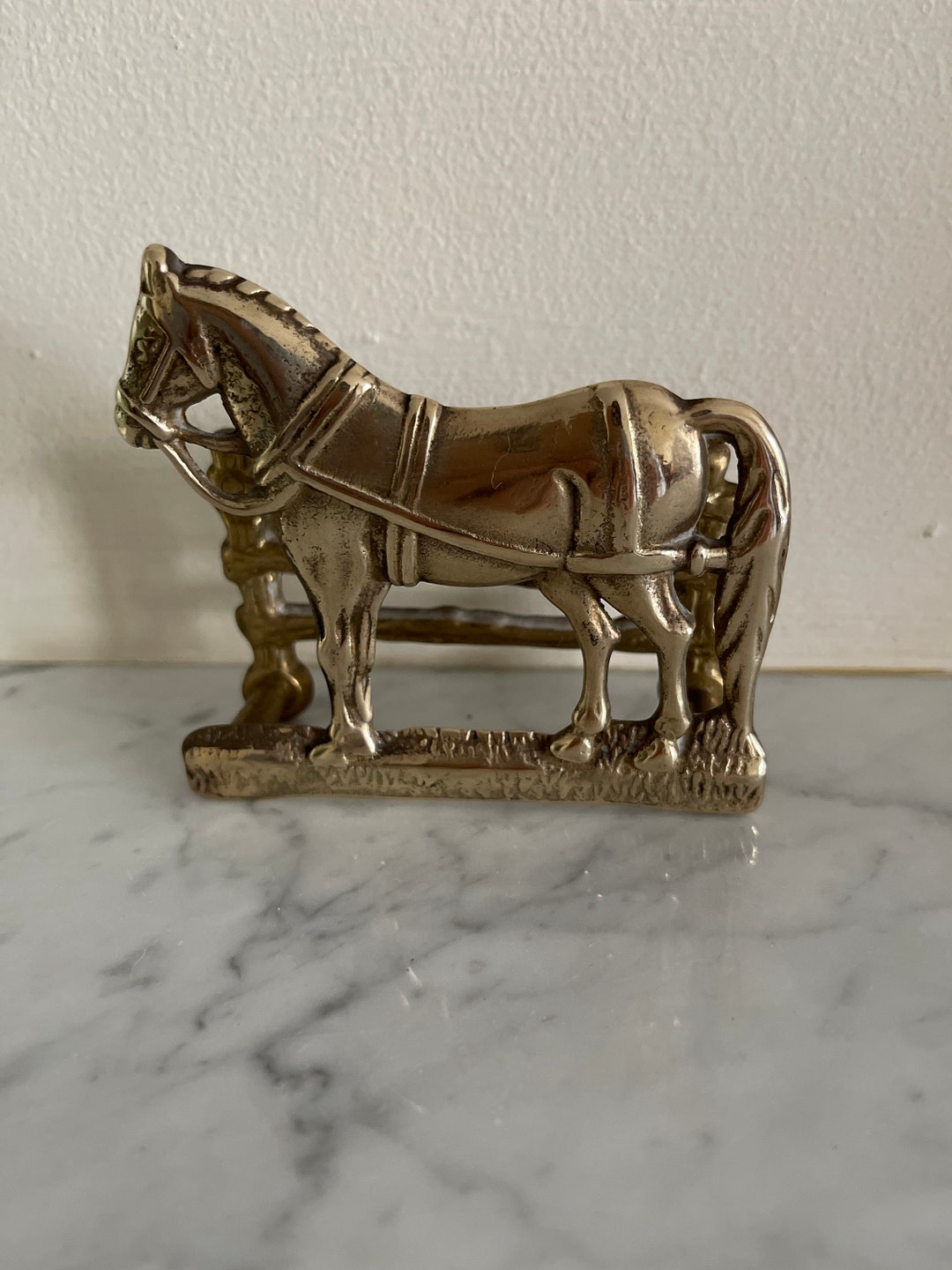小さな真鍮製ヴィンテージ馬型レターラック - Etsy 日本