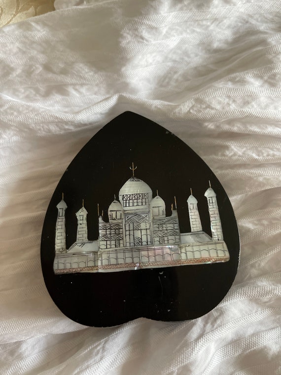Alabaster Brass inlay Ashtray (JAS) Alabaster Brass inlay Ashtray (JAS)