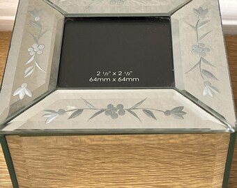 Vintage Mirrored  Photo Jewellery Box