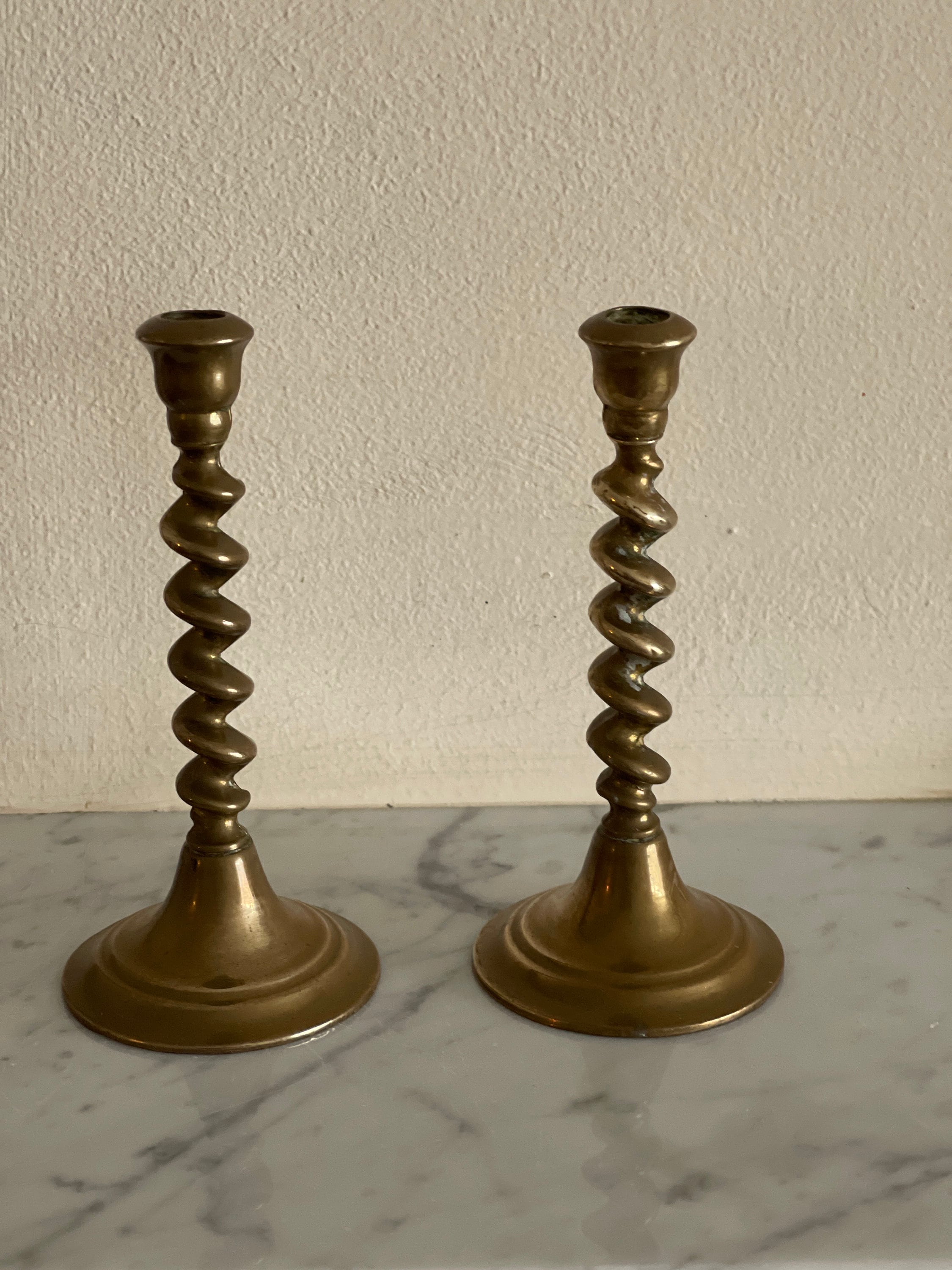 Twisted Brass Candle -  UK