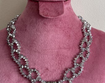 collier et bracelet vintage en cristal italien,