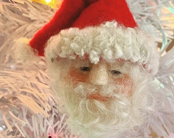 MADE TO ORDER! Needle Felted Santa Claus Christmas Ornament, Festive Tree Decoration, Nostalgic Traditional Santa