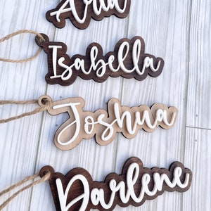 Double Layered Name Tag, Present Name Tag, Gift Name Tag