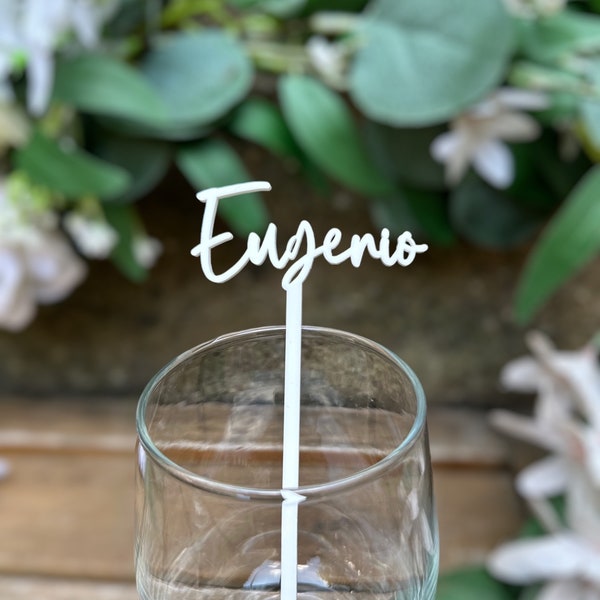 Last Name Drink Stirrers, Custom Drink Stirrers, Custom Name Drink Mixers, Wedding Decor,