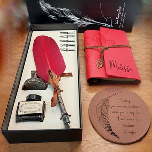 Regalo personalizzato per la festa della mamma - Set di penne per calligrafia con diario - Kit per calligrafia - Regalo di laurea - Regalo per fidanzato