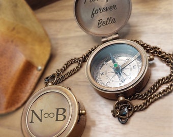 PERSONALIZED COMPASS / Custom Father's Day Gift/ Compass Gift for Husband/ Gift for Boyfriend