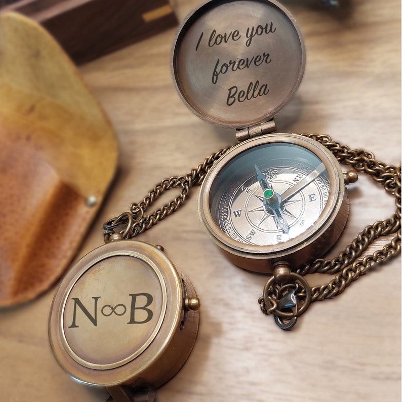 PERSONALIZED Engraved Compass, Working Functional Compass, Baptism Gift, Wedding Gift, Groomsmen Gift image 8