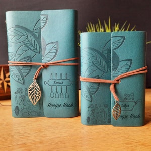 Personalized Vegan Leather Recipe Book: Custom Kitchen Book
