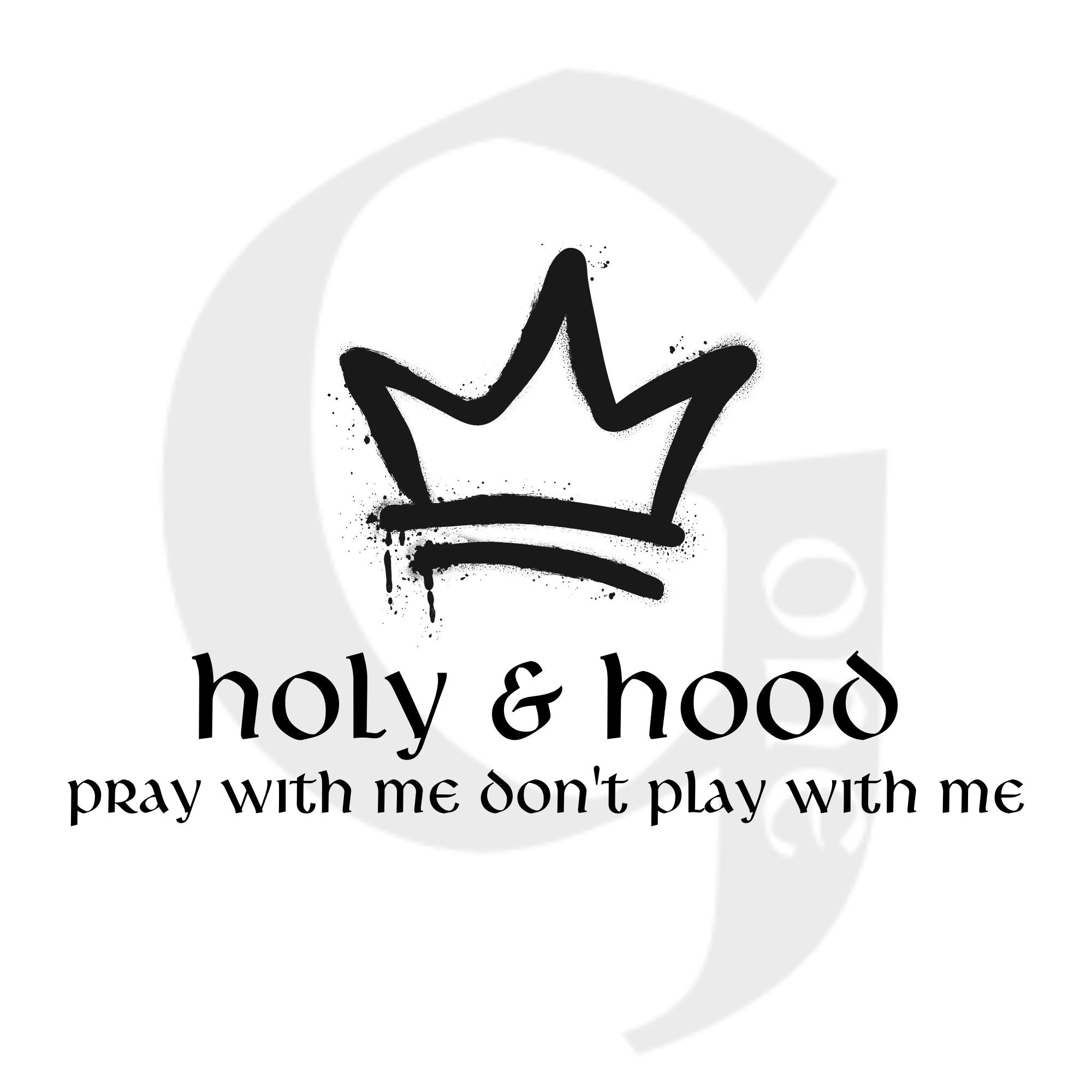 Half Holy Half Hood Svg Holy and Hood Svg Hood Svg Holy Etsy