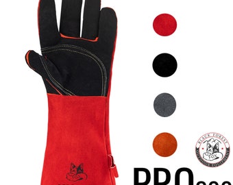 Pro 300 fireproof aramid grill gloves fireplace oven welding gloves unisex in orange / black / grey / pink / light grey