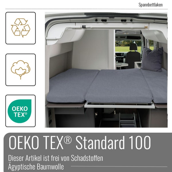 Fitted sheet VW Grand California 600 for 3-piece mattress rear bed OEKO-TEX®