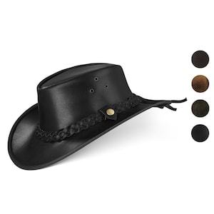 TEXAS Unisex Western Reiten Cowboy Leder Hut in 4 Farben