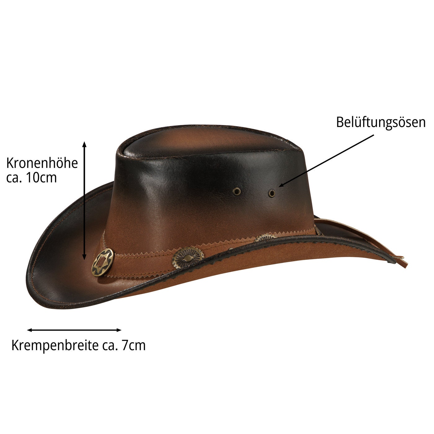 Cappello da cowboy western cappelli in vera pelle nero cowgirl donna e uomo s