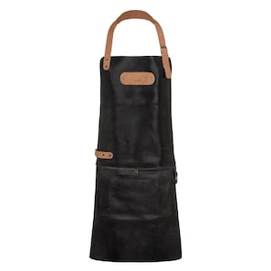 BARMAN Barista Cracker Leather Apron BBQ Apron and Work Apron Antique Black