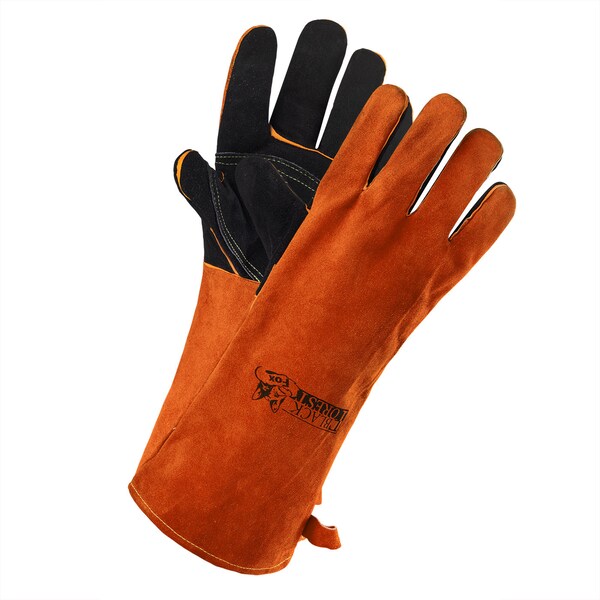 Pro 300 feuerfeste Aramid Grillhandschuhe Kamin Ofen Schweißer Handschuhe Unisex Orange