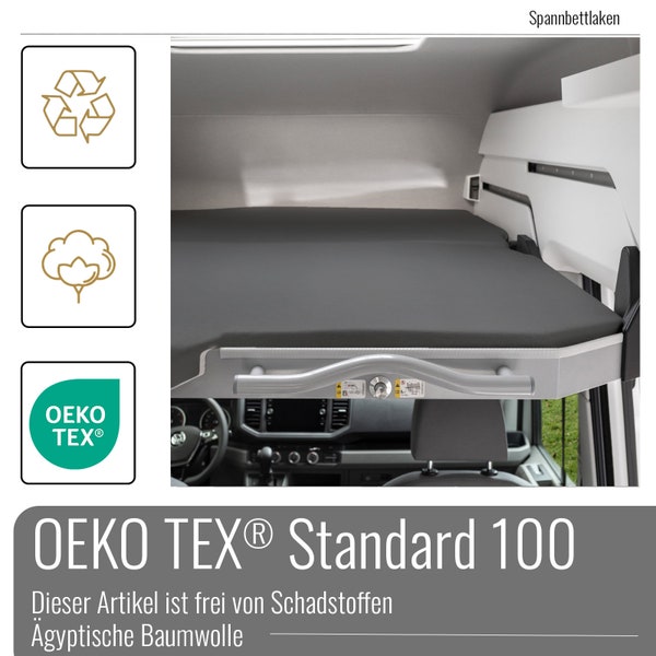 Spannbettlaken VW Grand California 600 2 tlg. Hochbett OEKO-TEX®