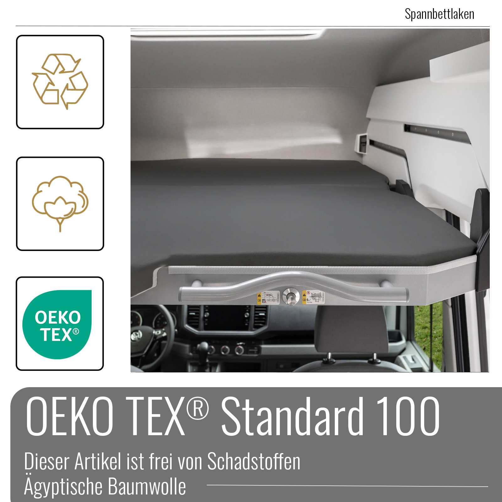 Spannbettlaken VW Grand California 600 2 tlg. Hochbett OEKO-TEX® - Etsy.de