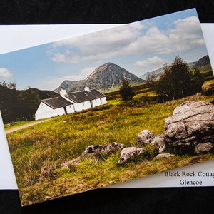 Carte de voeux Glencoe // Cartes-cadeaux // Cartes de correspondance écossaises // Black Rock Cottage - Highlands Scotland // Cartes vierges