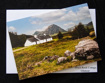 Glencoe Greeting Card // Gift Cards // Scottish Note Cards // Black Rock Cottage - Highlands Scotland // Blank Cards