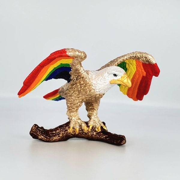 Custom painted Schleich eagle