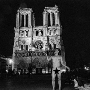 Naked At The Cathedral of Notre Dame ARCHIVAL PRINT