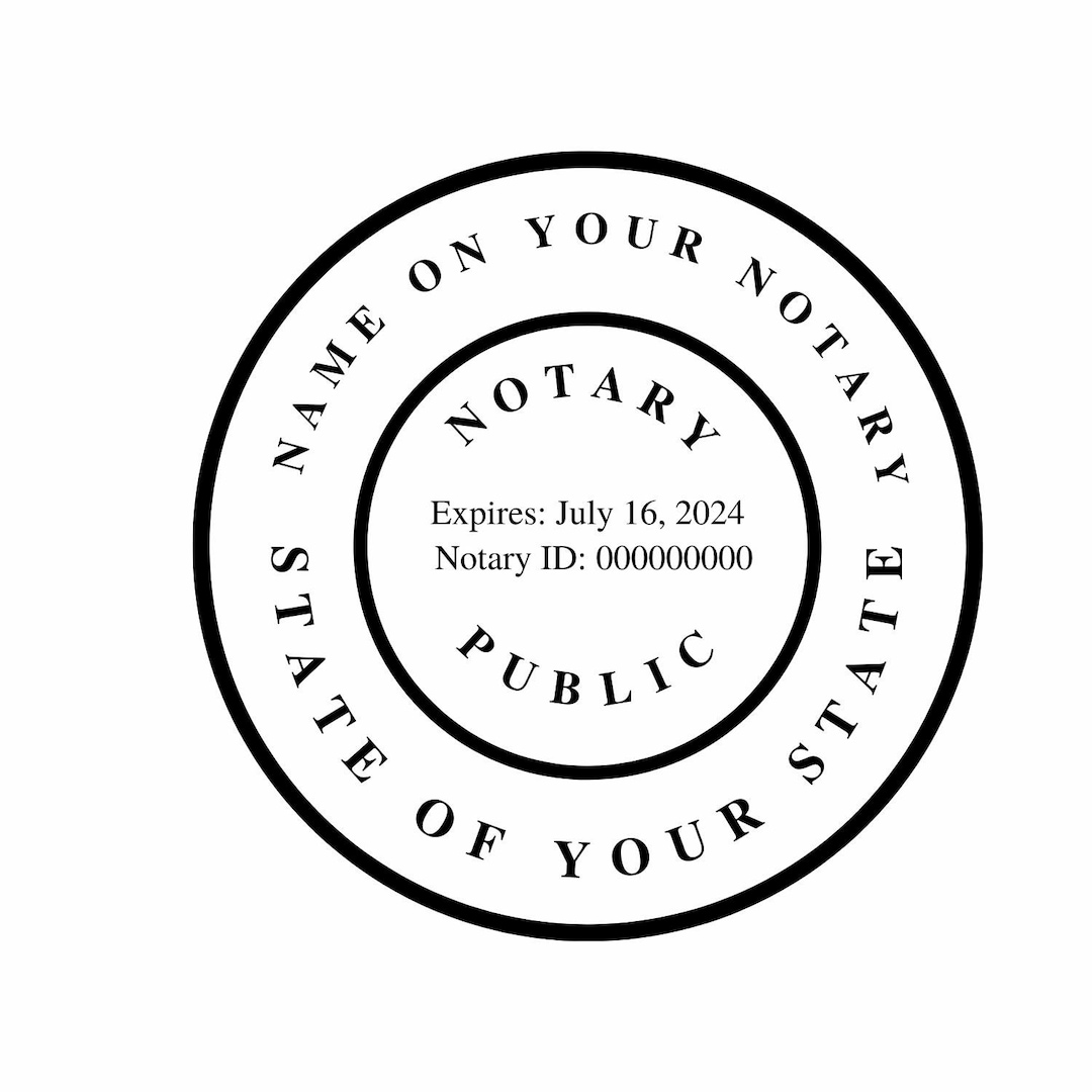 Multistate Enotary Seal for Online Remote Digital Notary Stamp Etsy