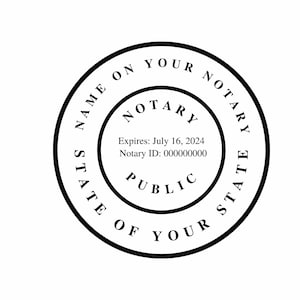 Custom Notary Certificate - Personalized & Delivered as PNG - Name, State, ID, Expiration Included