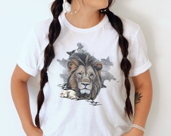 Lion and Lamb T-shirt, Inspirational Christian Shirt, Faith Shirt, Inspirational Gift T-shirt for Christian, Gift for Her, Gift for Him