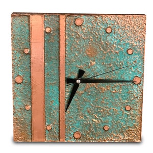 Handmade Rusted Wall Clock | Copper Wall Clock | Oxidized Copper Wall Clock | Copper Patina Wall Clock | Rustic Decor | Perfect Gift for Him