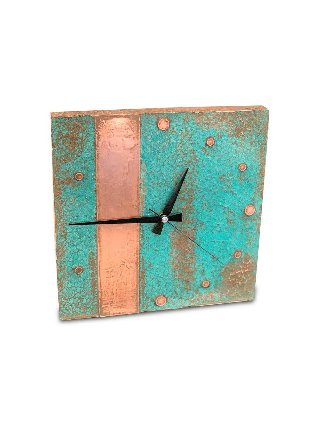 Copper Wall Clock Handmade Rusted Wall Clock Oxidized Copper Wall Clock