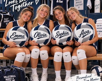 Personalized Volleyball Throw Pillows, Senior Night Team Gifts, Custom Name Volleyball Gift for Girls, Sports Room Decor, Player Gift