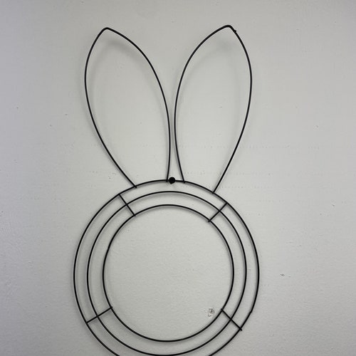 Bunny Shaped Wreath Frame Bunny Wreath Form Wire Wreath Form Etsy