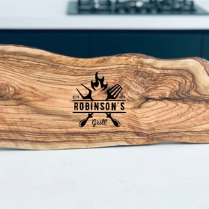 Personalized cutting board for bbq, BBQ cutting boards for meat large, Grilling gift for dad, Men's  grill gift, Christmas Grill Master