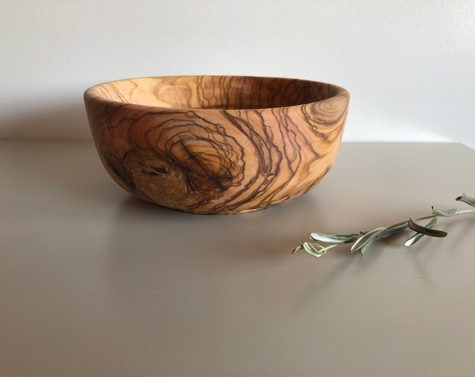 Large Olive Wood Salad Bowl Wooden Fruit Bowl Pasta Serving Etsy
