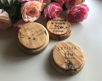 Rustikale Hochzeitsbevorzugungen, einzigartige Hochzeitsbevorzugungen für Gäste aus Holz, Gastgeschenke