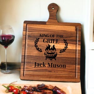 Grill Cutting Board for Outdoor Grill, Father Birthday Gift, Best Papa Cooking Gift, Anniversary Gifts for Him, Gift for Stepdad, Guys Bbq
