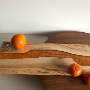 Olive Wood Epoxy Cutting Board, Charcuterie Board, Serving Board, Cheese Board