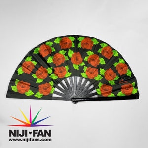 Rose Clack Fan *Blacklight Reactive*