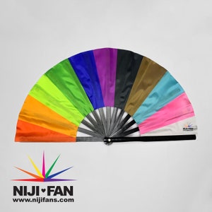 LGBT Pride Inclusive Flag Clack Fan *Blacklight Reactive*