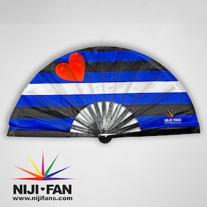 Leather Pride Fan *Blacklight Reactive*