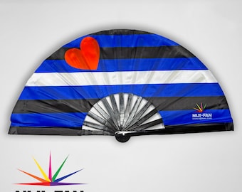 Leather Pride Fan *Blacklight Reactive*