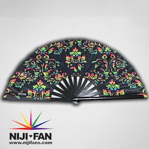 Damask Pansexual Clack Fan *Blacklight Reactive*